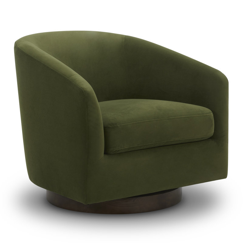 Upholstered Swivel Barrel Chair & Reviews Birch Lane